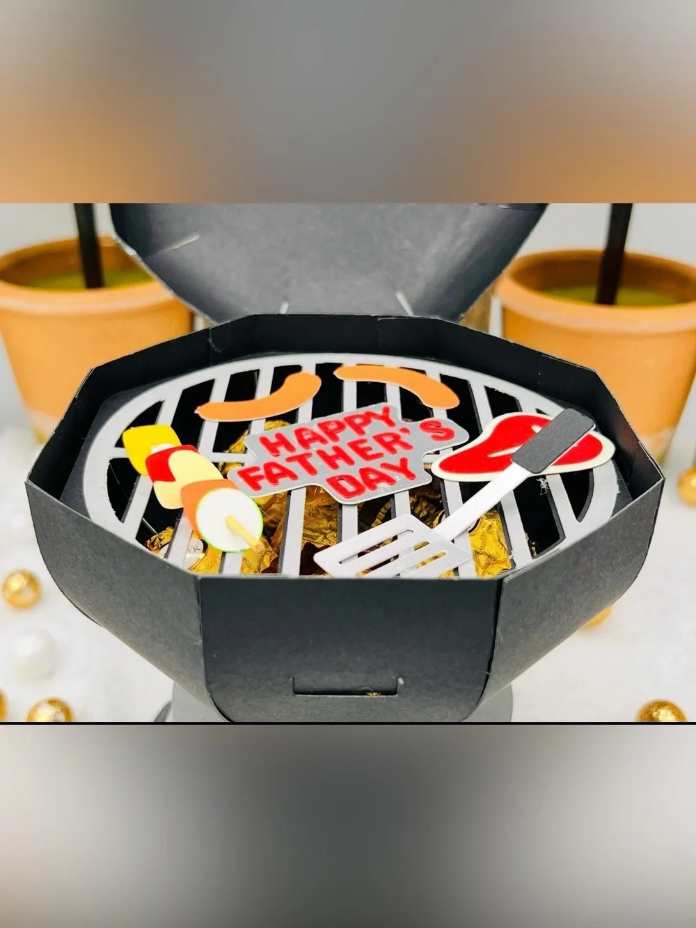 Father’s Day Grill Party Favor Box - black